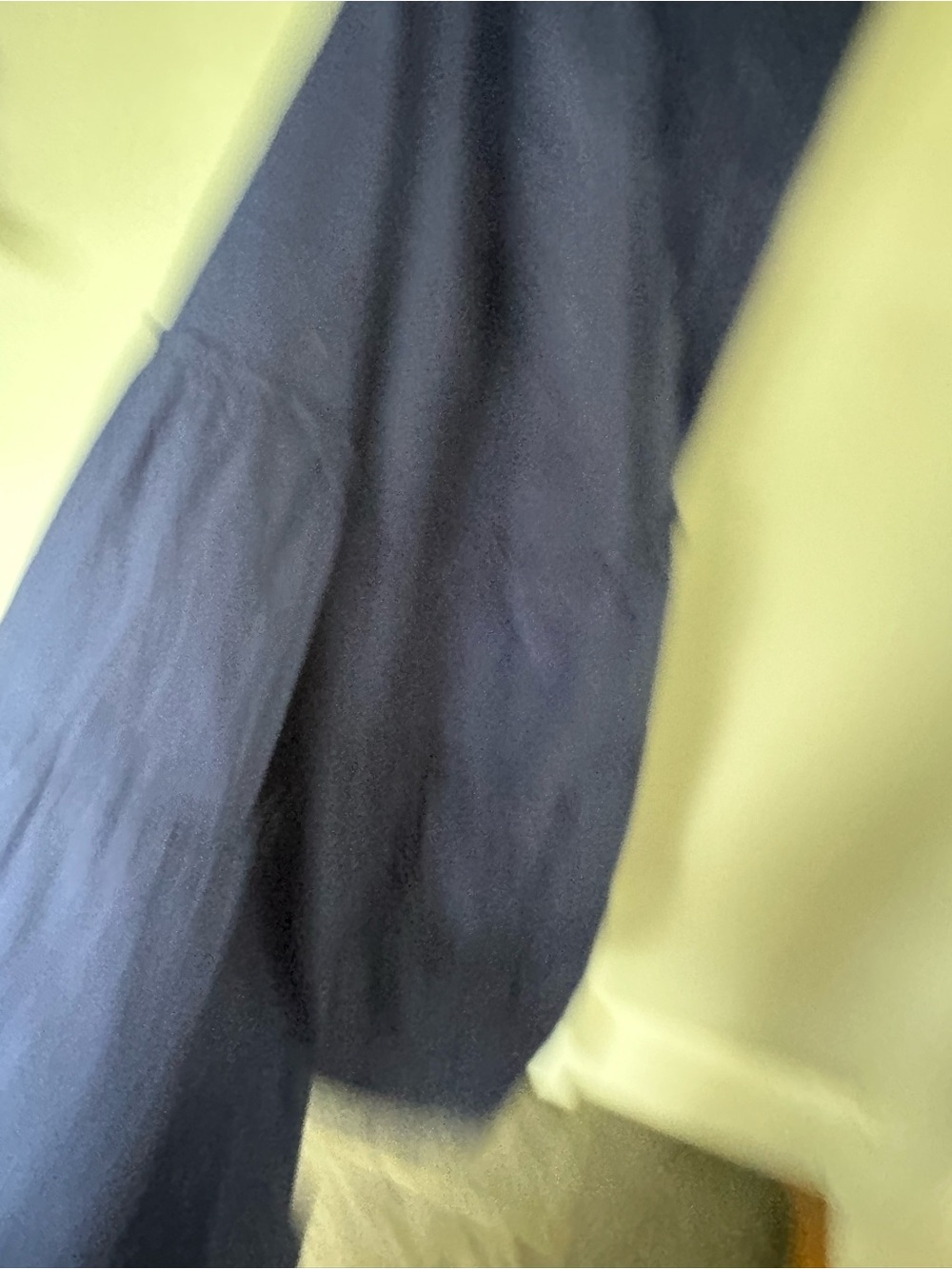 Hill House Nap Dress Navy Smocked Midi Dress size large—-callout - Picture 3 of 7
